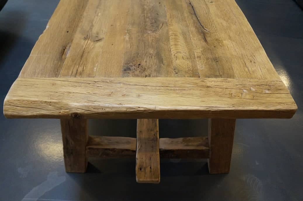 Antiek Oud Eiken Kloostertafel