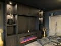 Eiken Cinema Wall Met Haard