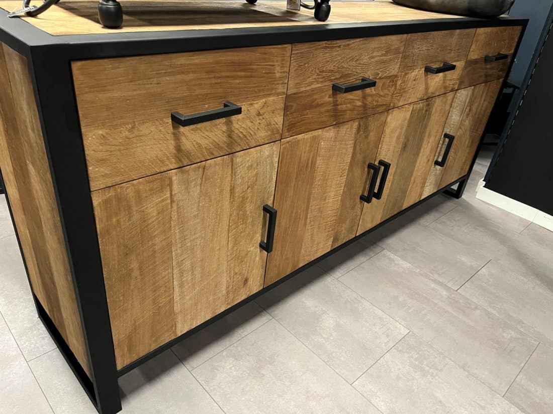 Oud Teak Dressoir Met Lades