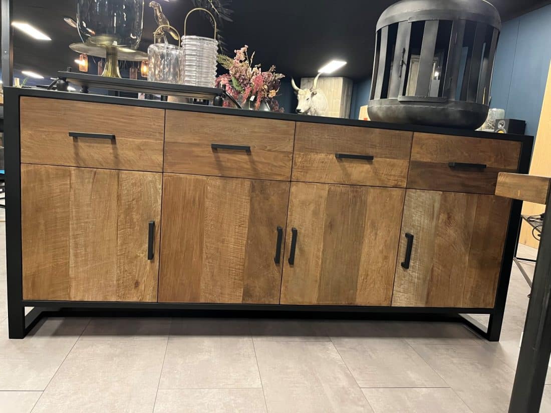 Oud Teak Dressoir Met Lades