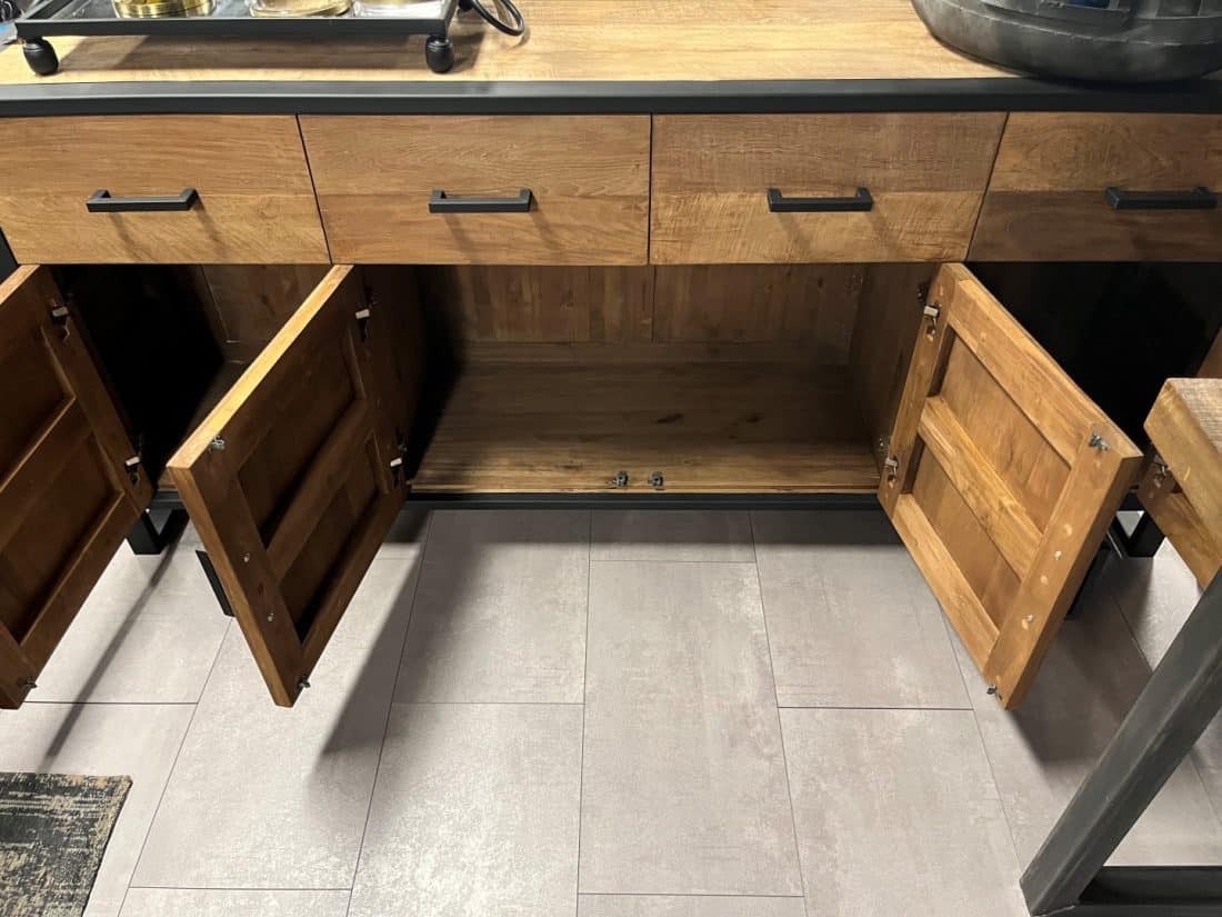Oud Teak Dressoir Met Lades
