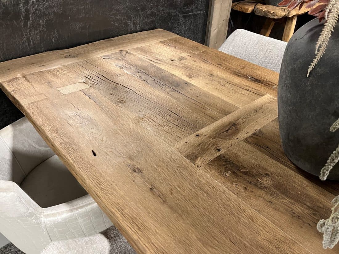 Unieke Oud Eiken Kloostertafel 4 Meter