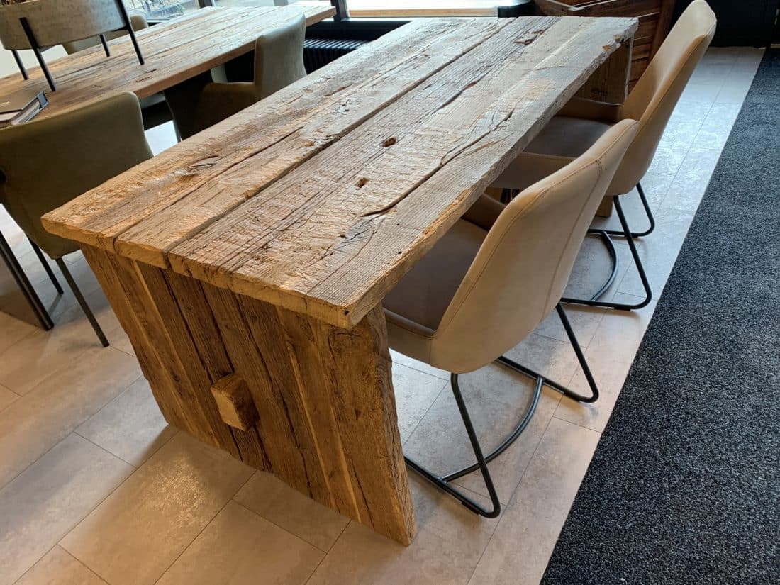 Robuuste Eettafel Oud Eiken