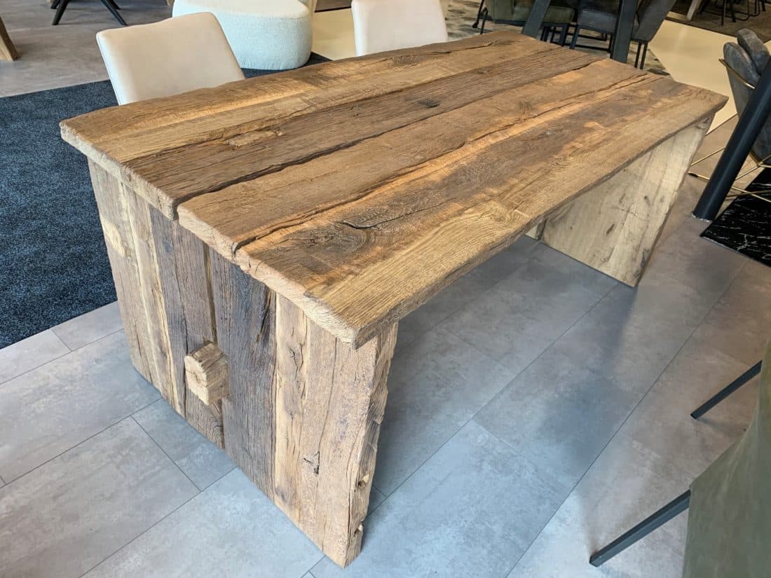 Robuuste Eettafel Oud Eiken