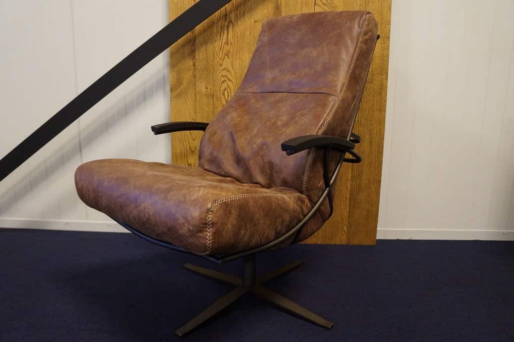 Industrieel Lederen Fauteuil Dakota