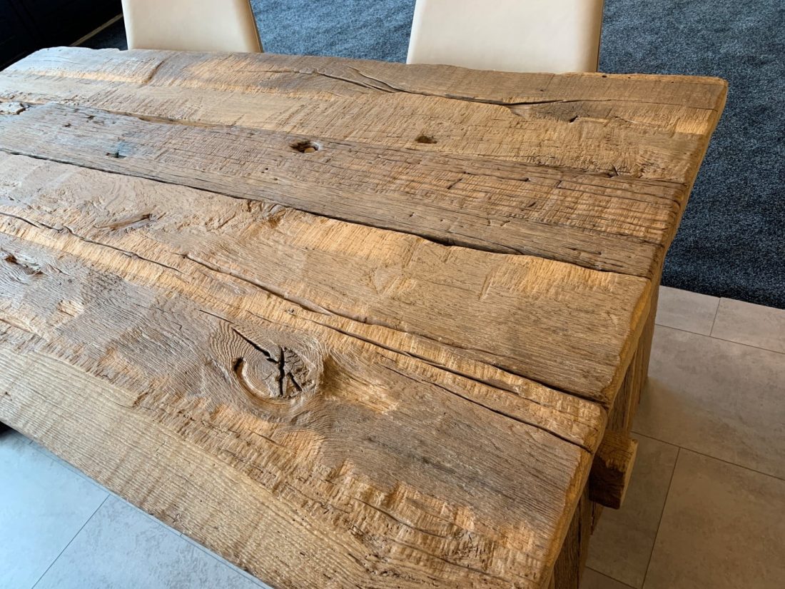 Robuuste Eettafel Oud Eiken