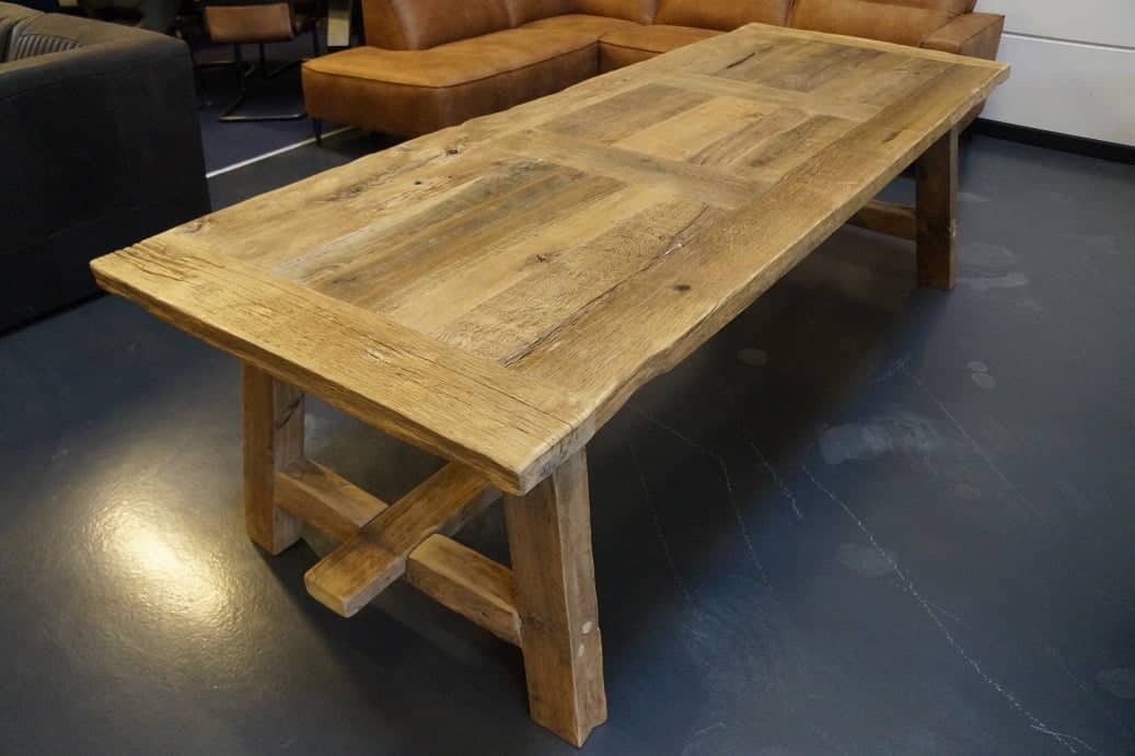 Antiek Oud Eiken Tuintafel