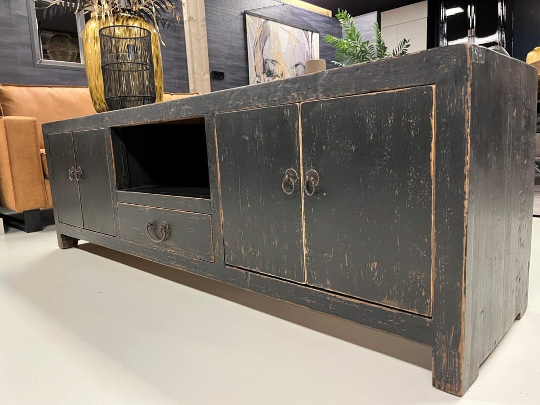 Orientaals Tv Dressoir Oud Zwart