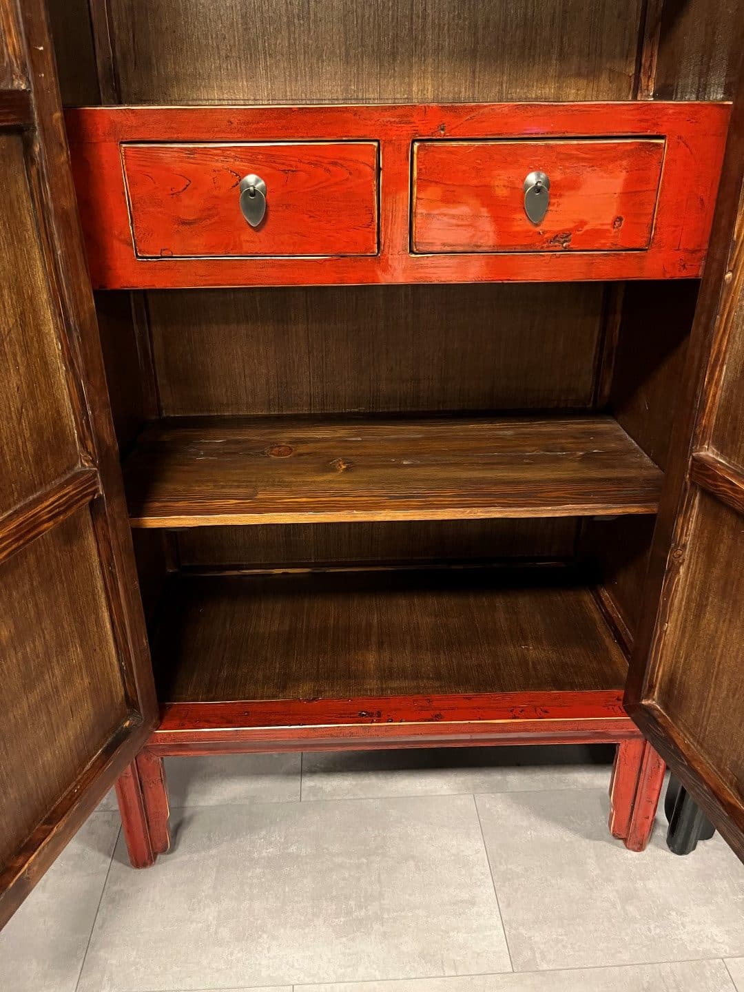 Hoge Kast Hoogglans Boerderij Rood