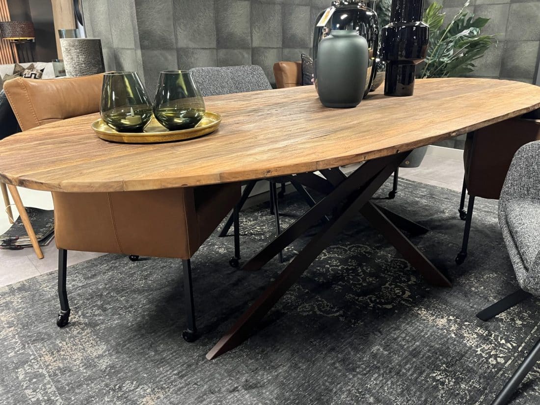 Stoere Ovale Tafel Verjongde Rand