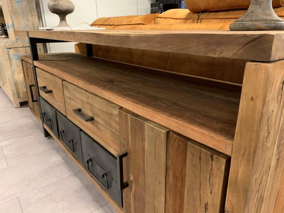 Industrieel Dressoir Oud Hout