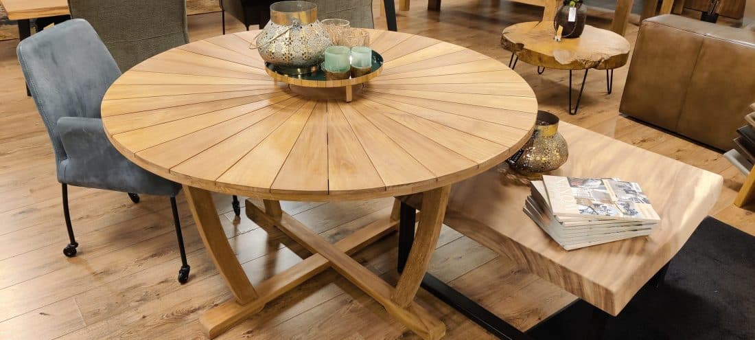 Ronde Teakhouten Tuintafel