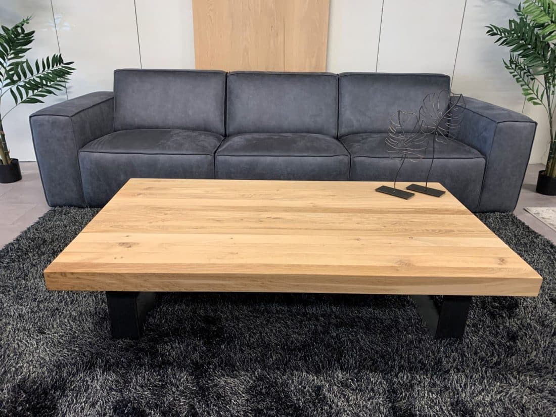 Robuuste Salontafel Massief Eiken