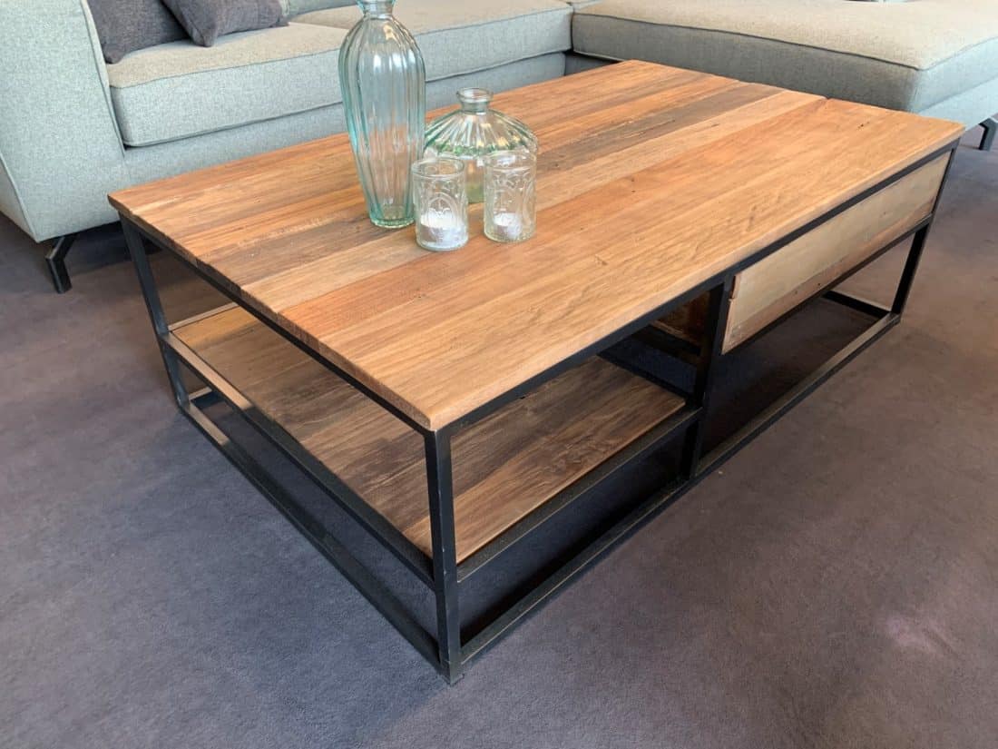 Salontafel Oud Hout Met Lade