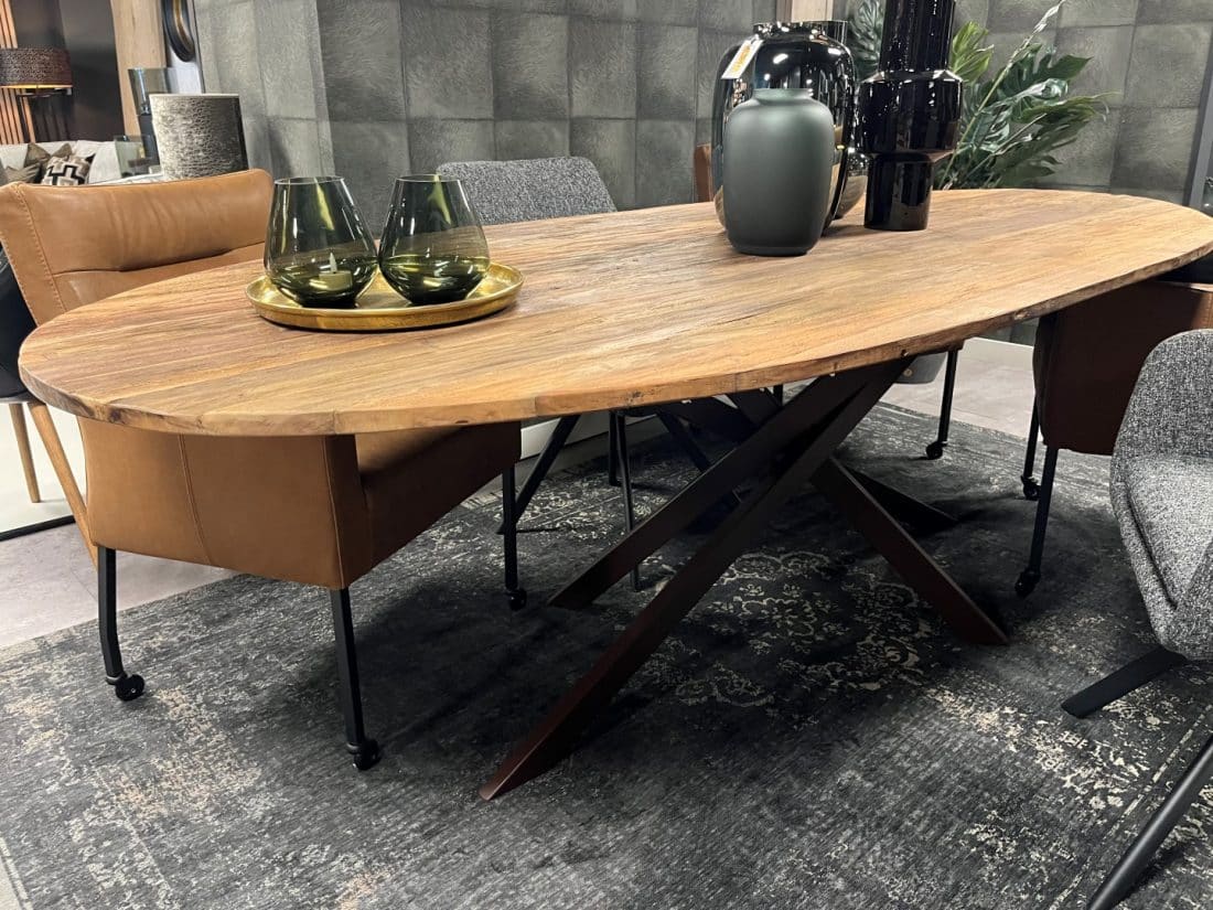 Stoere Ovale Tafel Verjongde Rand