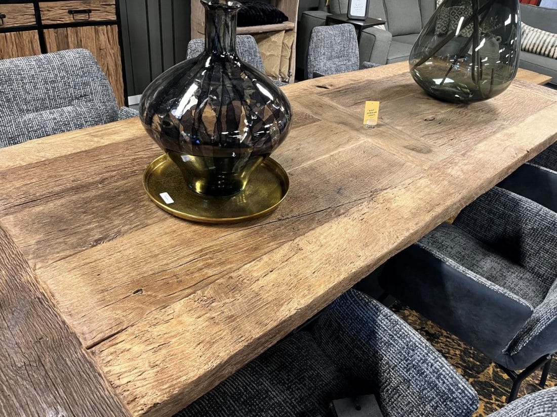 Stoere Antiek Eiken Tafel Brazz