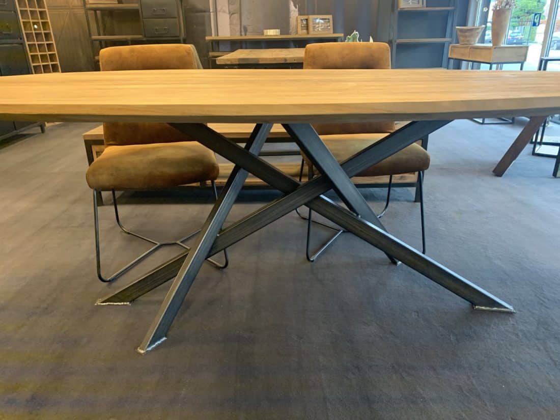 Ovale Design Tafel Teakhout