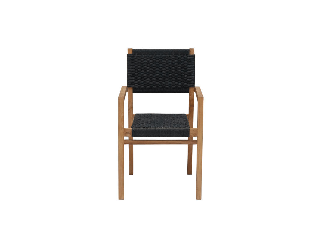 Premium Teak Tuinstoel Zelda Zwart Premium Teak Tuinstoel Zelda Zwart