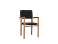 Premium Teak tuinstoel Zelda zwart