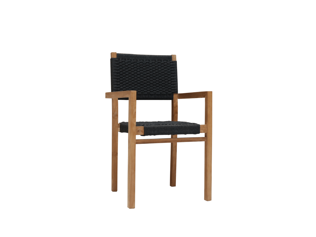 Premium Teak Tuinstoel Zelda Zwart Premium Teak Tuinstoel Zelda Zwart