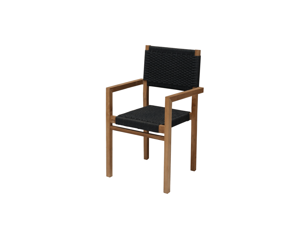 Premium Teak Tuinstoel Zelda Zwart Premium Teak Tuinstoel Zelda Zwart