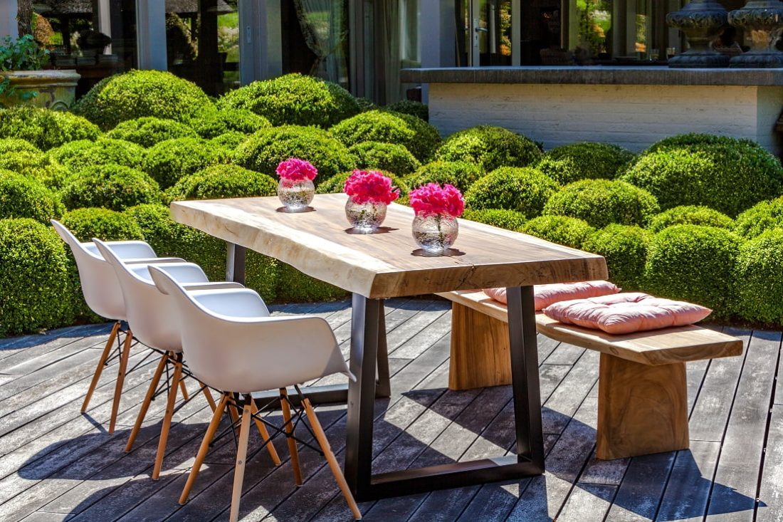 Tuintafel Boomstam Hardhout