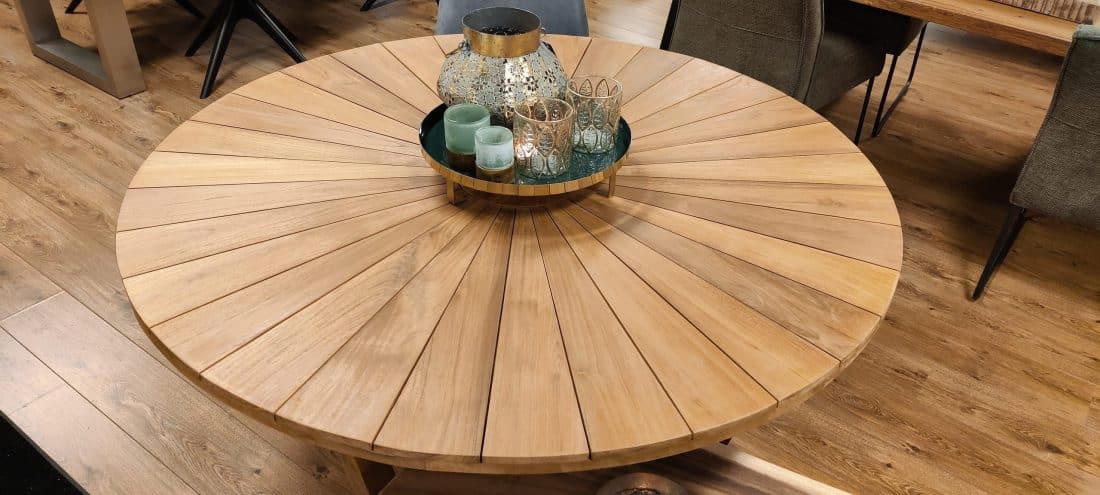 Ronde Teakhouten Tuintafel