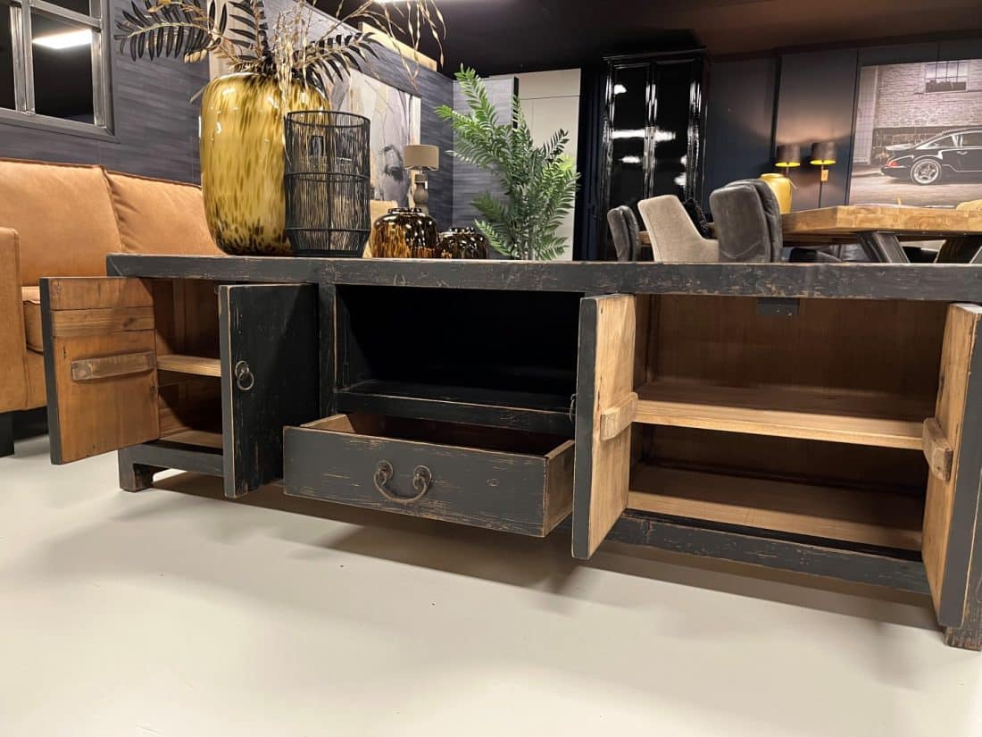 Orientaals Tv Dressoir Oud Zwart