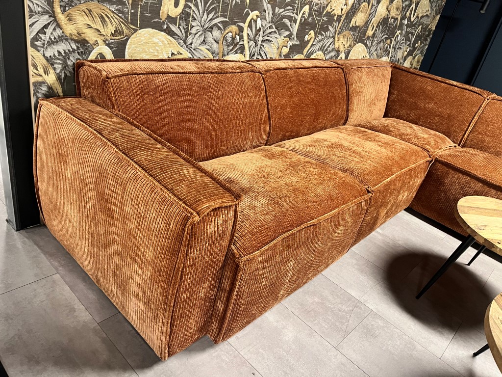 Grote loungebank met ribstof