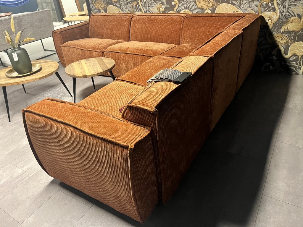 Grote loungebank met ribstof