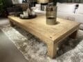 Grote oude salontafel olm hout