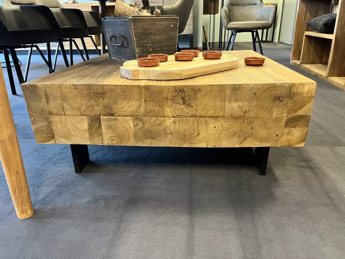 Balken salontafel oud Teakhout