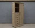 Stoere kast oud blank hout